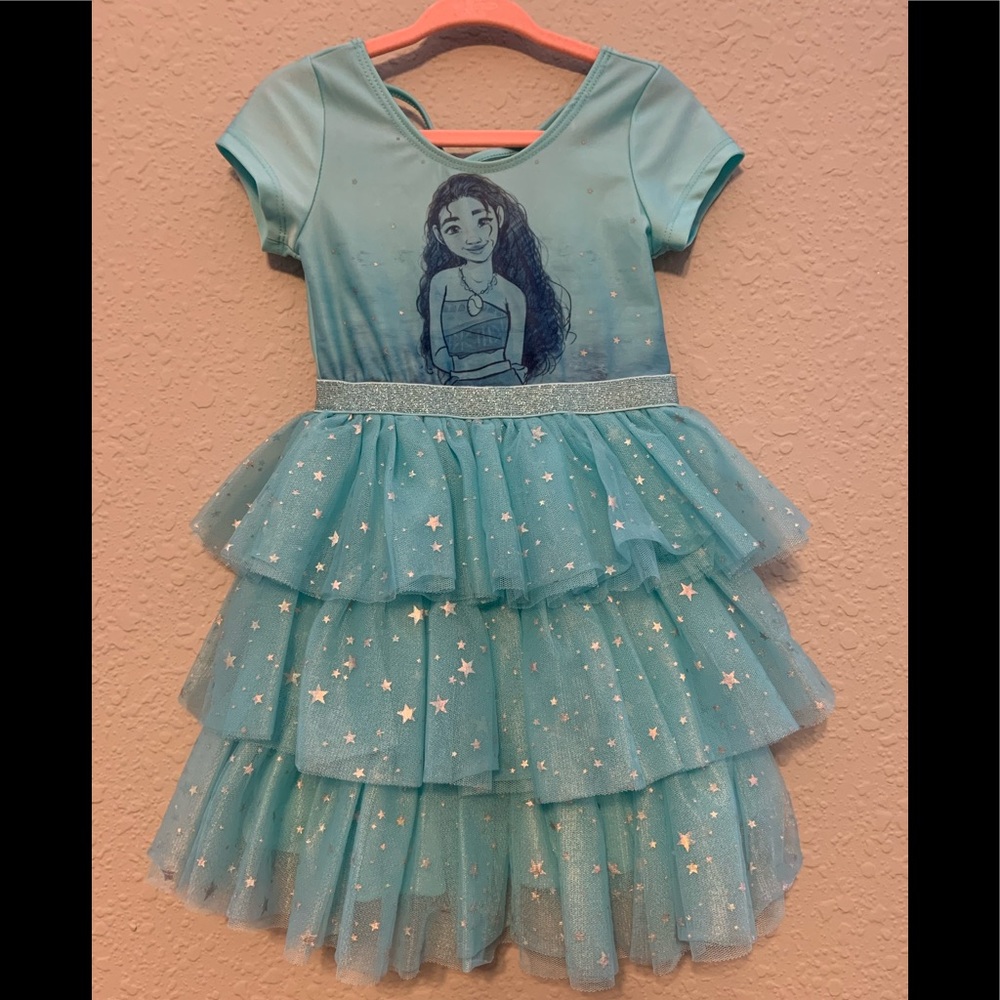 Disney Moana Toddler Girls 2T Blue Tutu Leotard Dress EUC